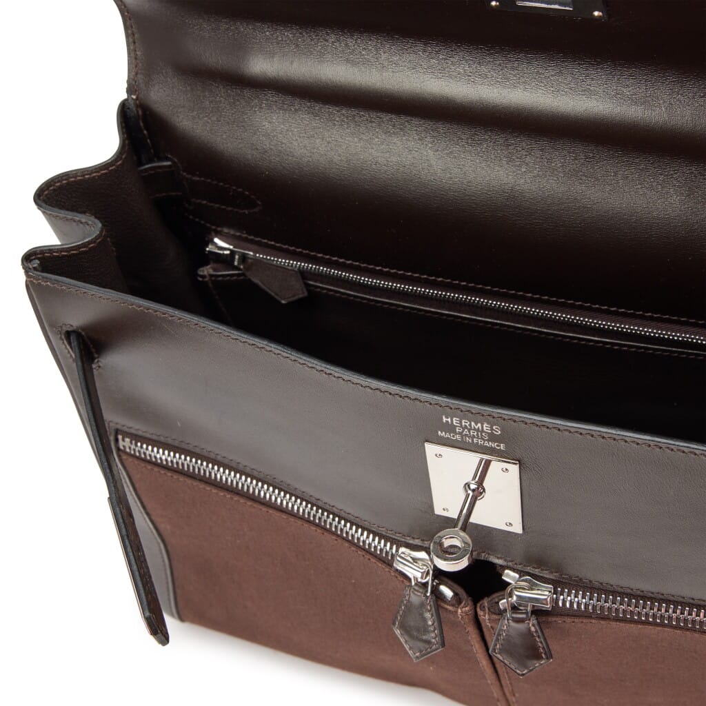 Chocolate Box Calf and Toile Kelly Lakis 35 Palladium Hardware, 2005