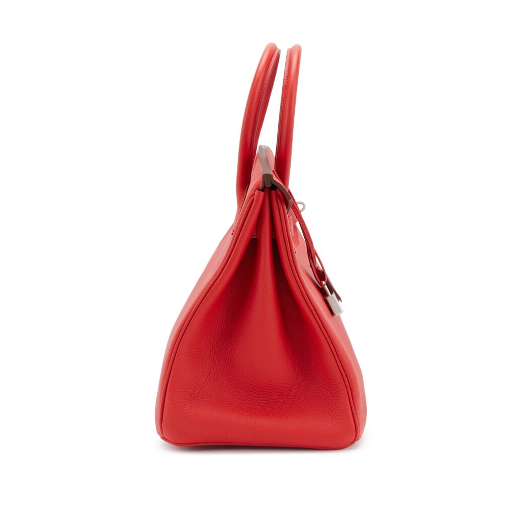 Rouge Casaque Togo Birkin 25 Palladium Hardware, 2019