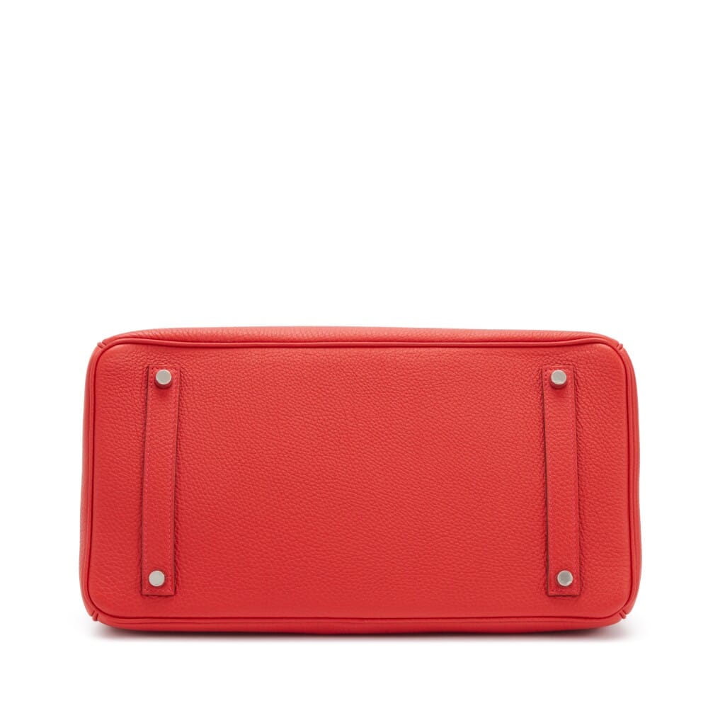 Rouge Casaque Togo Birkin 25 Palladium Hardware, 2019