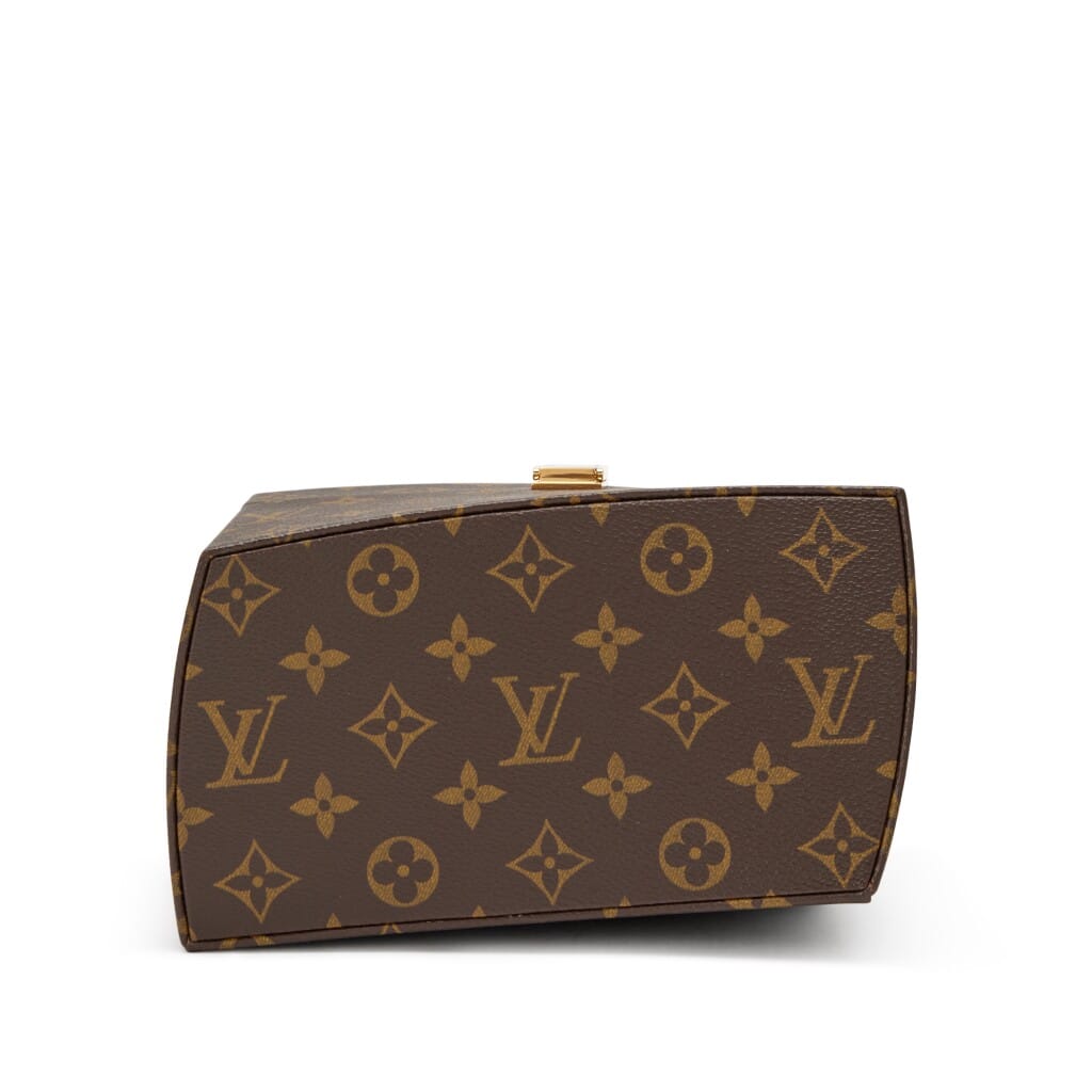Brown Monogram Coated Canvas Iconoclasts Frank Gehry Twisted Box Gold Hardware, 2014