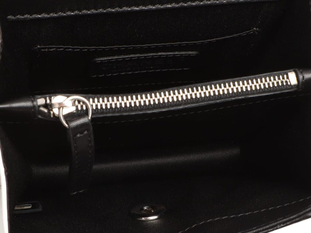 Black and White Quilted Lambskin Mini Citizen Flap Bag Silver Hardware, 2013