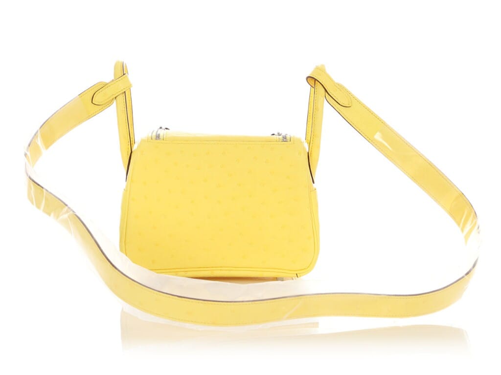 Jaune Citron Ostrich Boreal Mini Lindy 20 Palladium Hardware, 2020