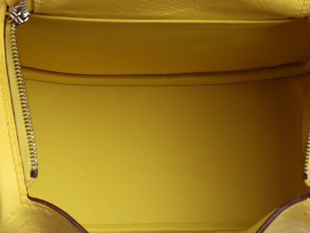 Jaune Citron Ostrich Boreal Mini Lindy 20 Palladium Hardware, 2020