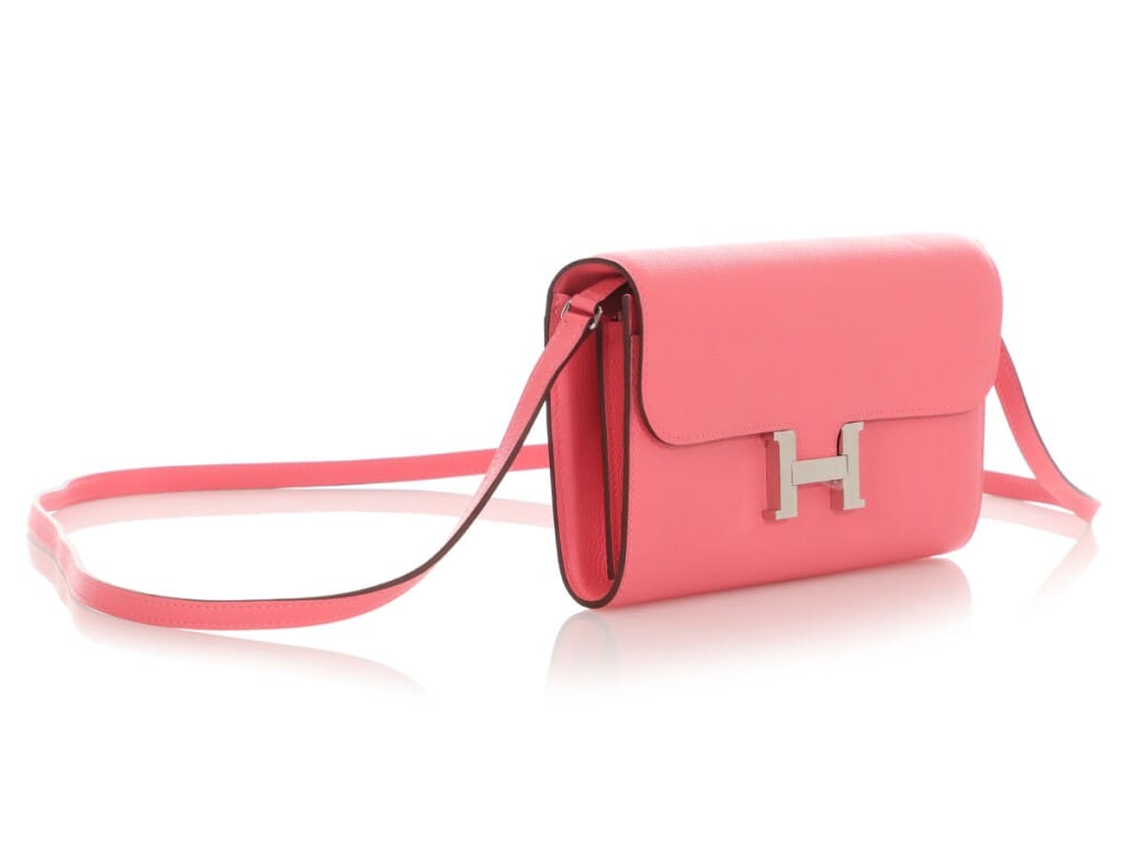 Rose Azalee Chèvre Mysore Constance-To-Go Wallet Palladium Hardware, 2021