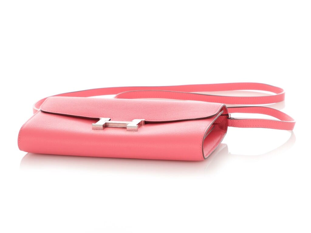 Rose Azalee Chèvre Mysore Constance-To-Go Wallet Palladium Hardware, 2021