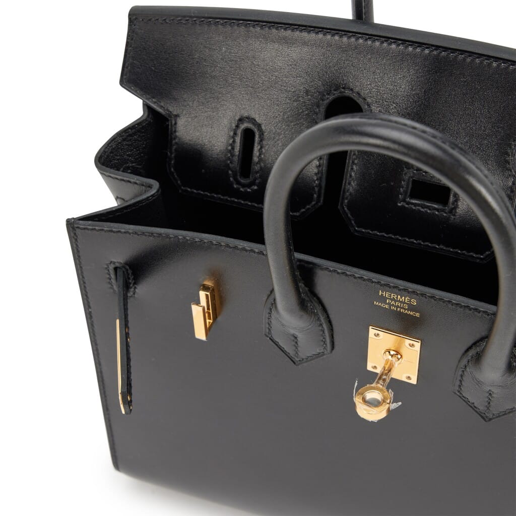 Black Box Calf Sellier Birkin 25 Gold Hardware, 2023