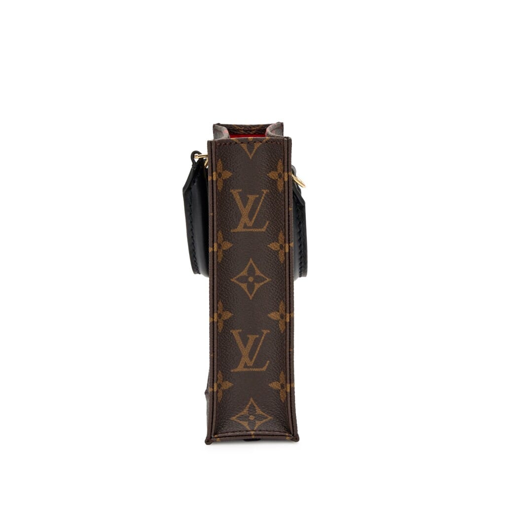 Brown Monogram Coated Canvas Fall in Love Petit Sac Plat Bag Gold Hardware, 2021