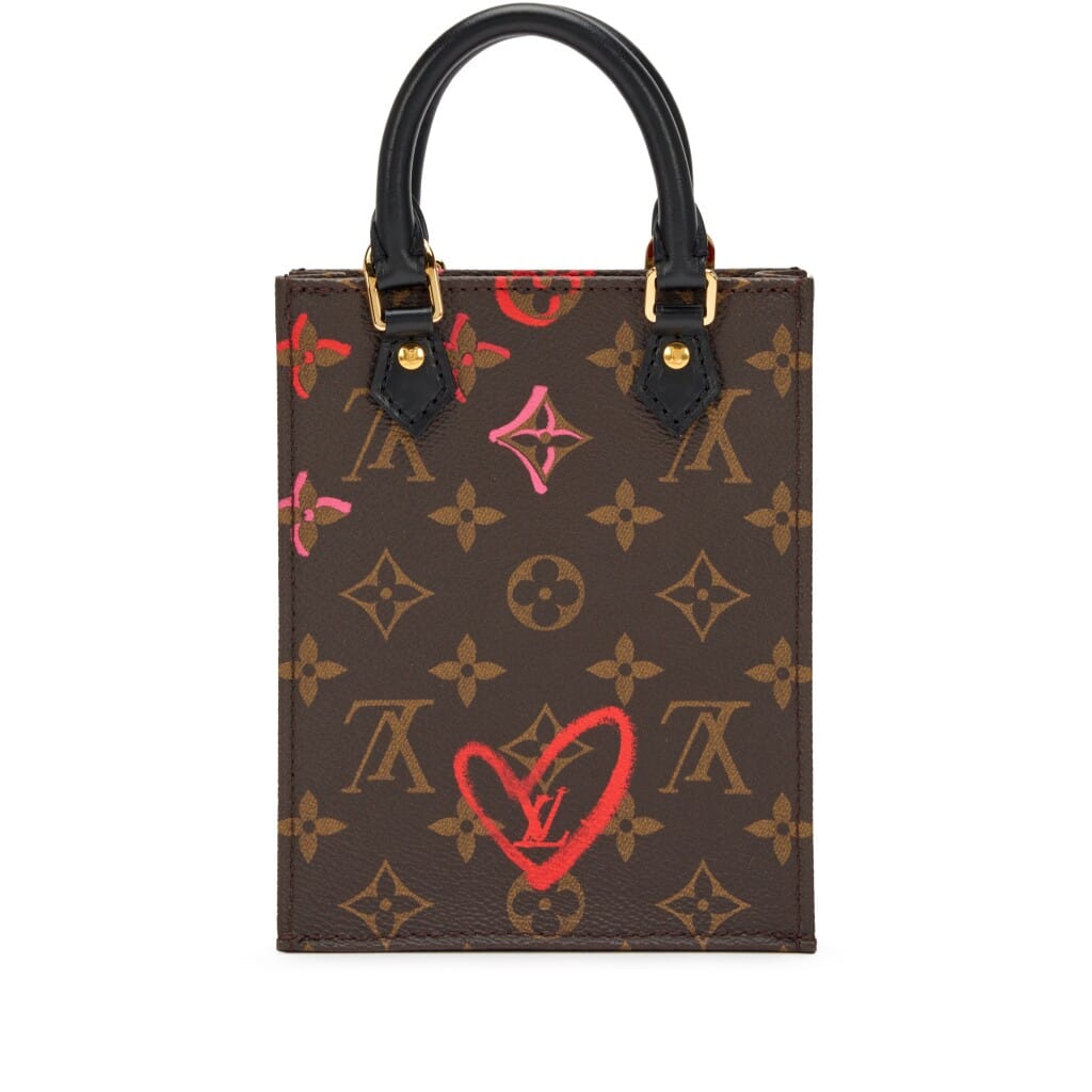 Brown Monogram Coated Canvas Fall in Love Petit Sac Plat Bag Gold Hardware, 2021
