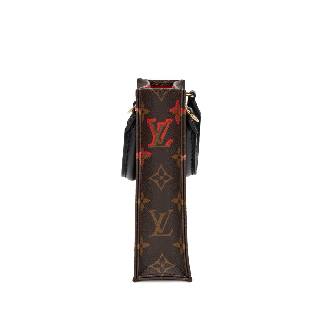 Brown Monogram Coated Canvas Fall in Love Petit Sac Plat Bag Gold Hardware, 2021