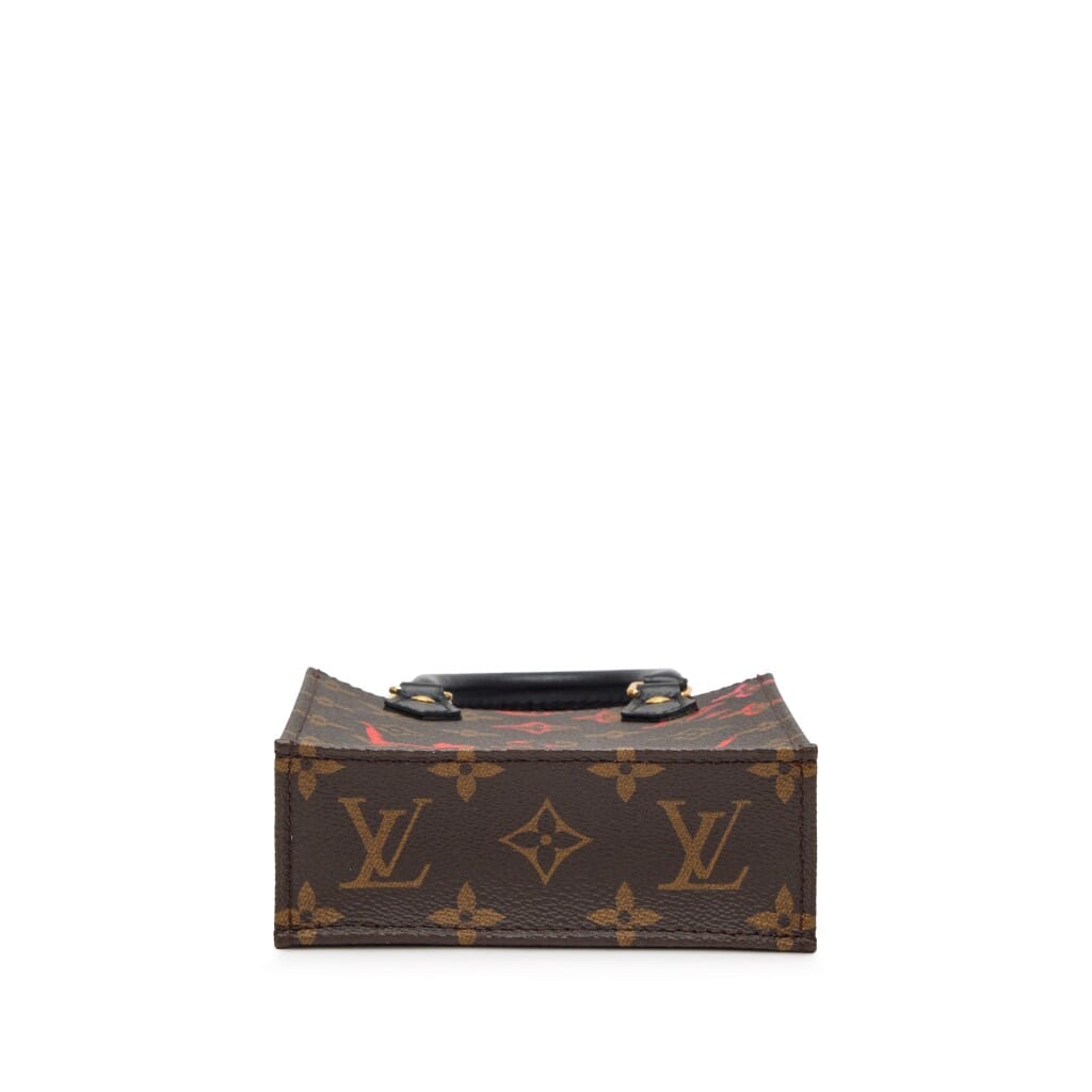 Brown Monogram Coated Canvas Fall in Love Petit Sac Plat Bag Gold Hardware, 2021