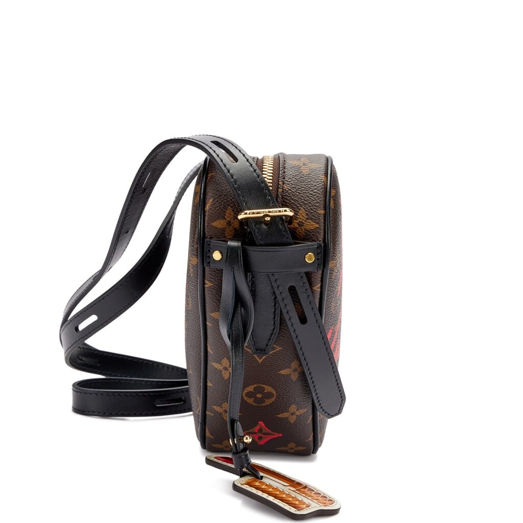 Brown, Red and Pink Monogram Coated Canvas Fall In Love Sac Coeur Heart Bag Gold Hardware, 2021