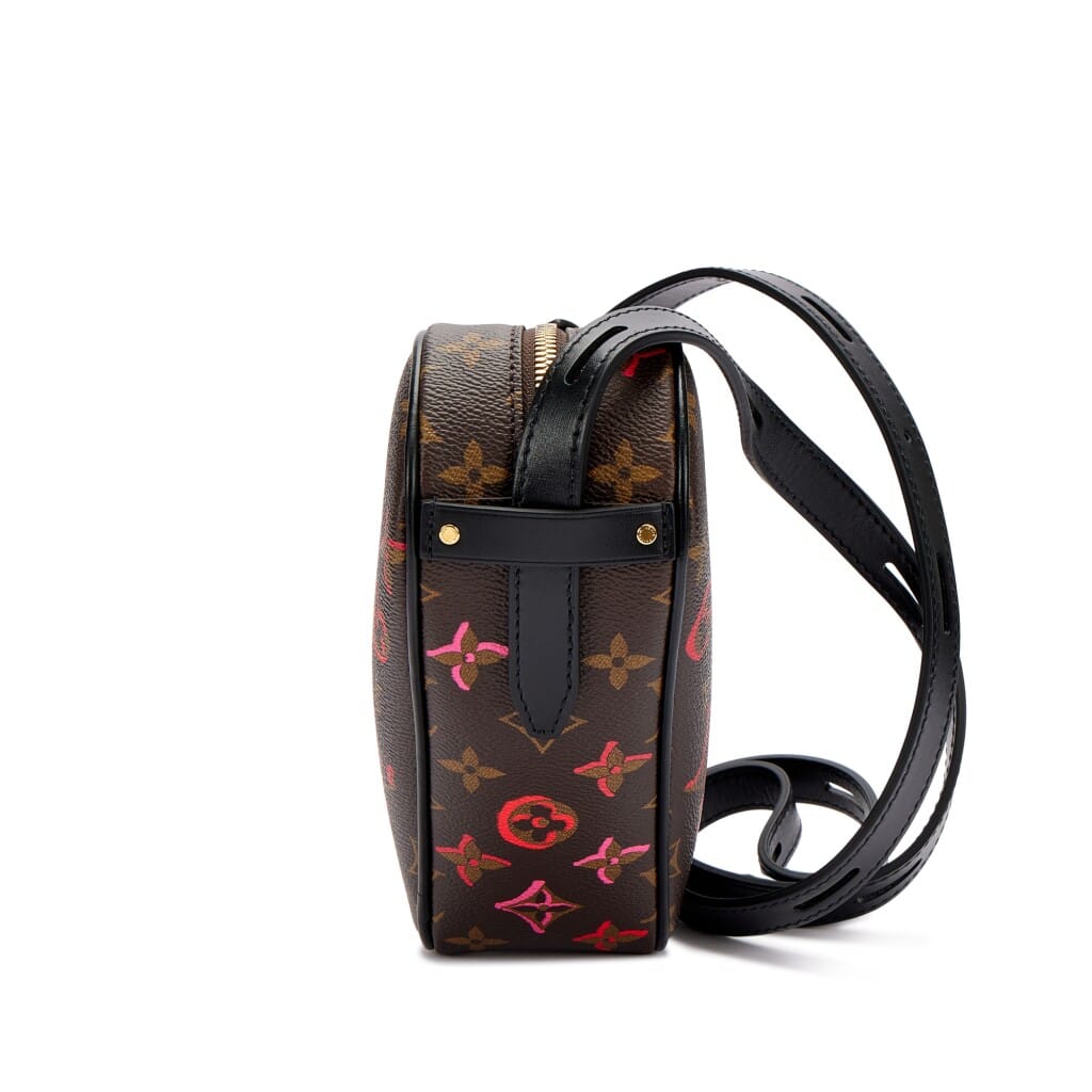 Brown, Red and Pink Monogram Coated Canvas Fall In Love Sac Coeur Heart Bag Gold Hardware, 2021