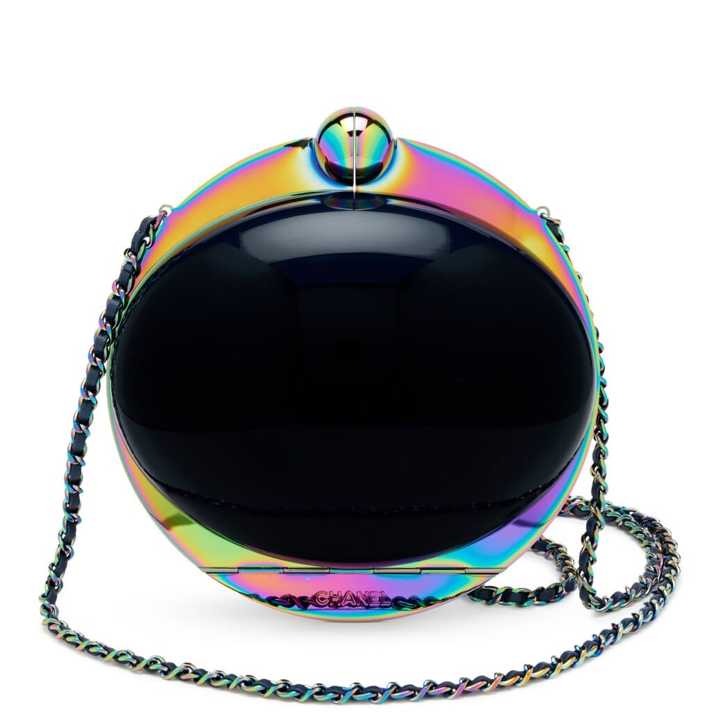 Blue Resin On The Moon CC Minaudière Bag Rainbow Hardware, 2017