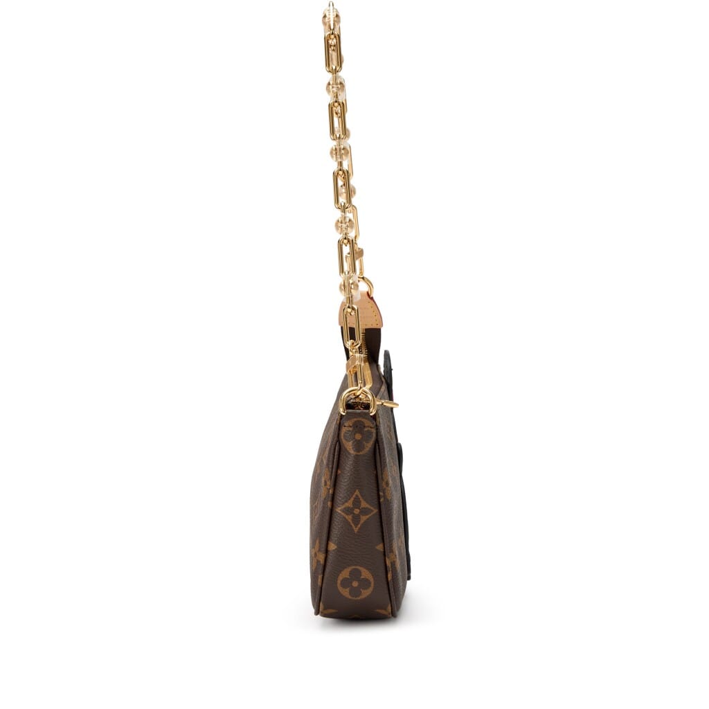 Takashi Murakami Brown Monogram Canvas Pochette Accessoires Gold Hardware, 2025