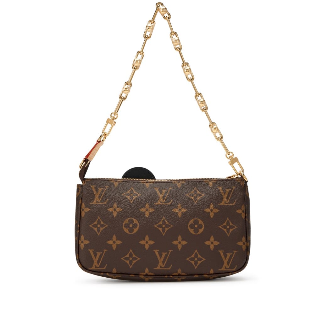 Takashi Murakami Brown Monogram Canvas Pochette Accessoires Gold Hardware, 2025