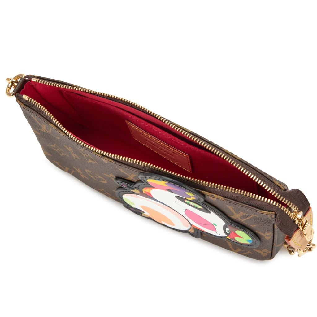 Takashi Murakami Brown Monogram Canvas Pochette Accessoires Gold Hardware, 2025