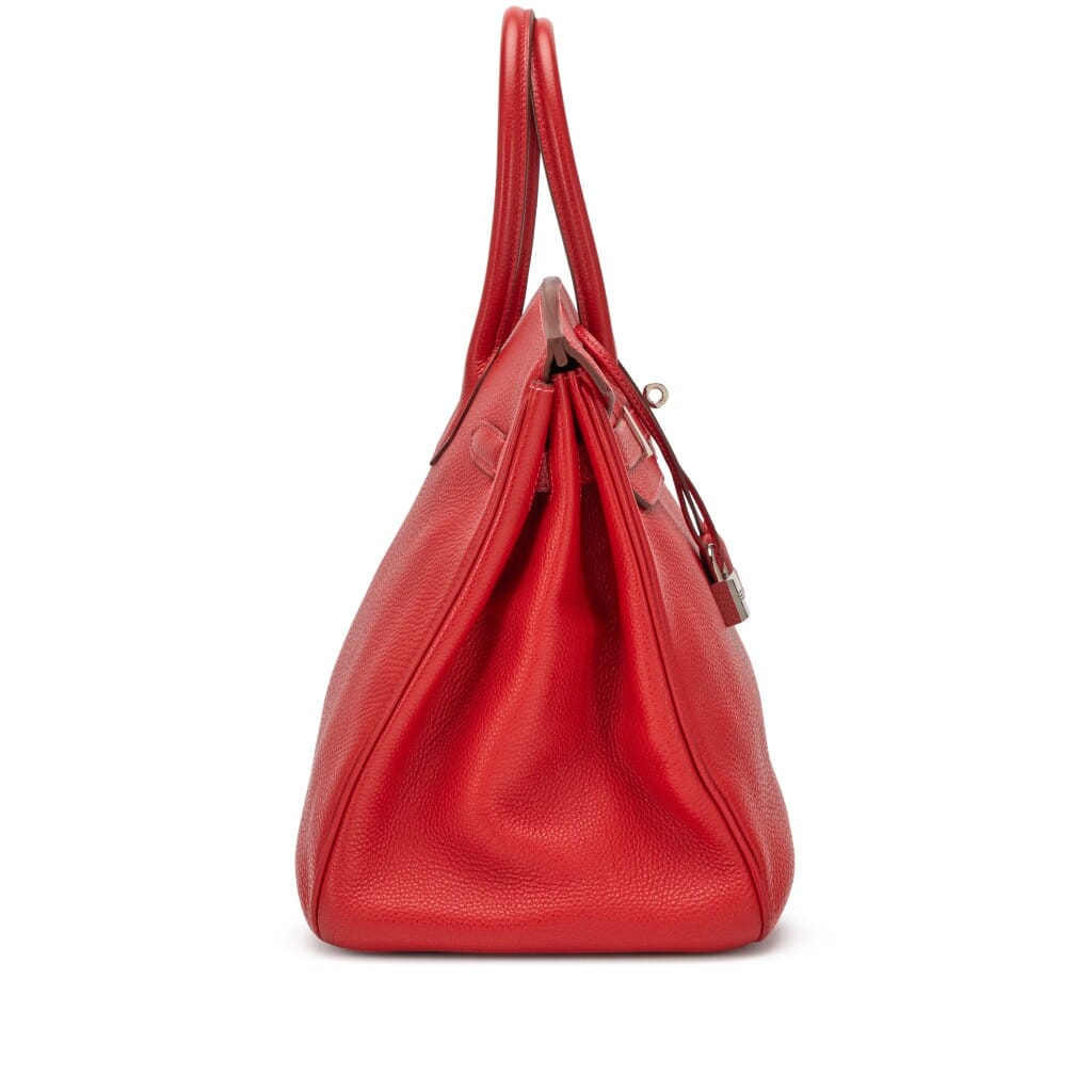 Rouge Vif Togo Birkin 35 Palladium Hardware, 2004