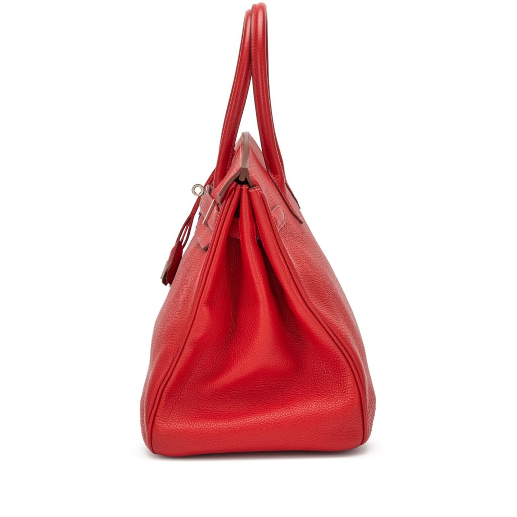 Rouge Vif Togo Birkin 35 Palladium Hardware, 2004