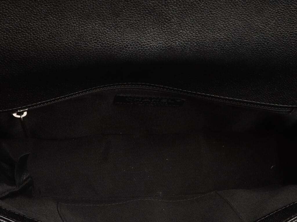 Black Quilted Caviar New Medium Boy Bag with Silver Tone Hardware, 2016-2017