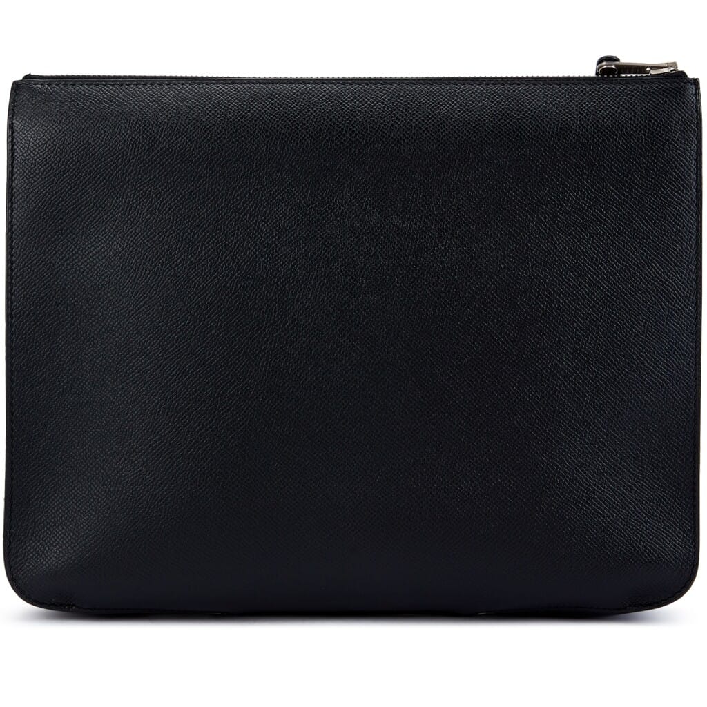 Black Epsom Cityhall Pouch Brushed Palladium Hardware, 2017