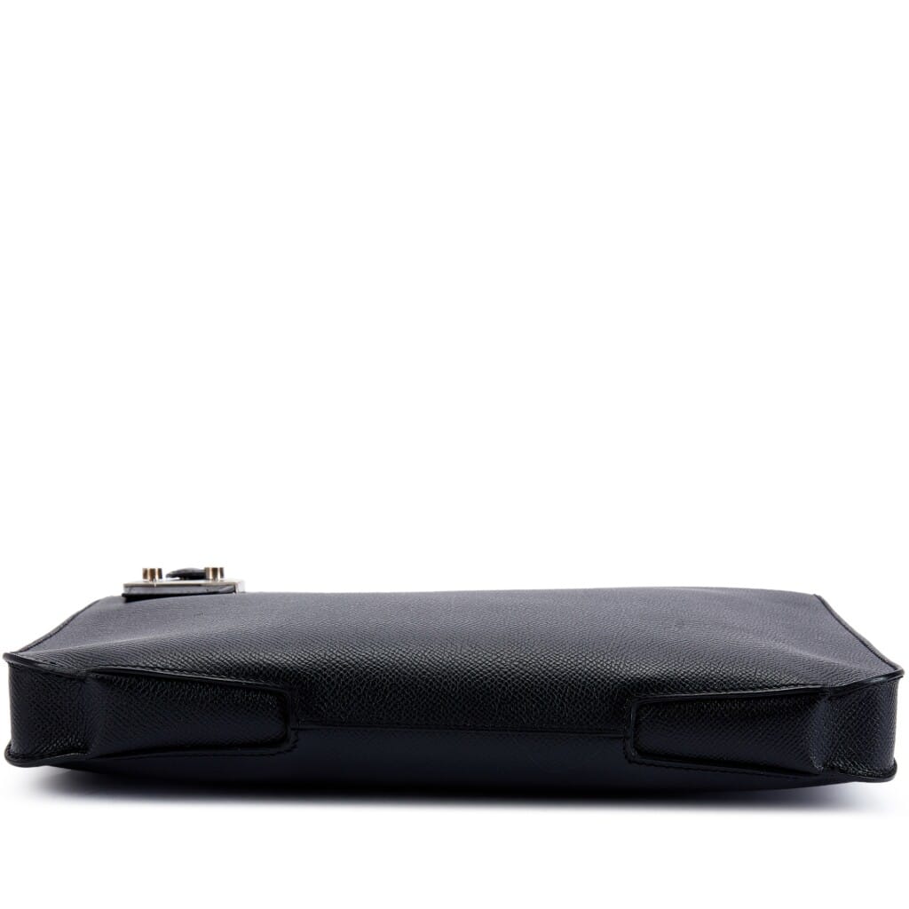 Black Epsom Cityhall Pouch Brushed Palladium Hardware, 2017