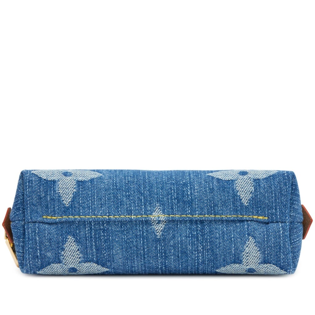 Blue Denim Giant Monogram Pochette Cosmetique PM Gold Hardware, 2024