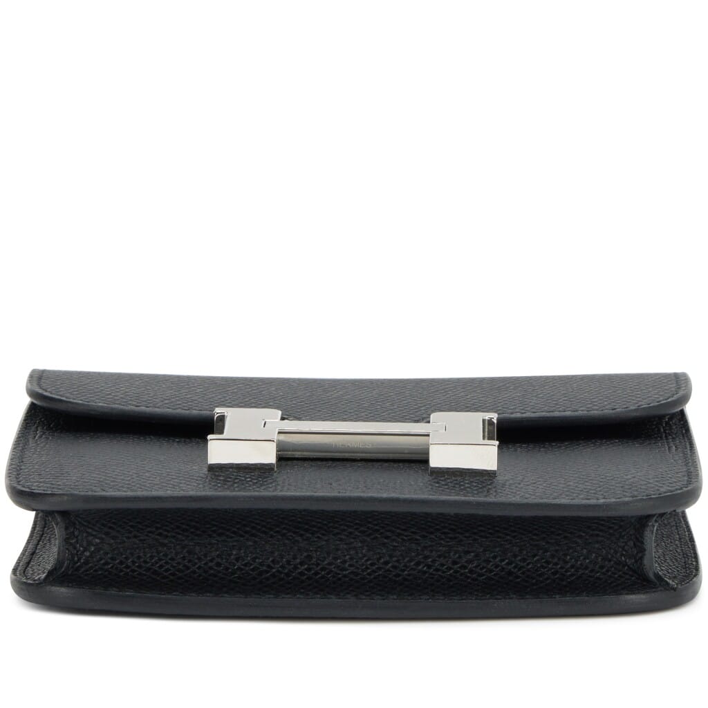 Black Epsom Constance Slim Wallet Palladium Hardware, 2024