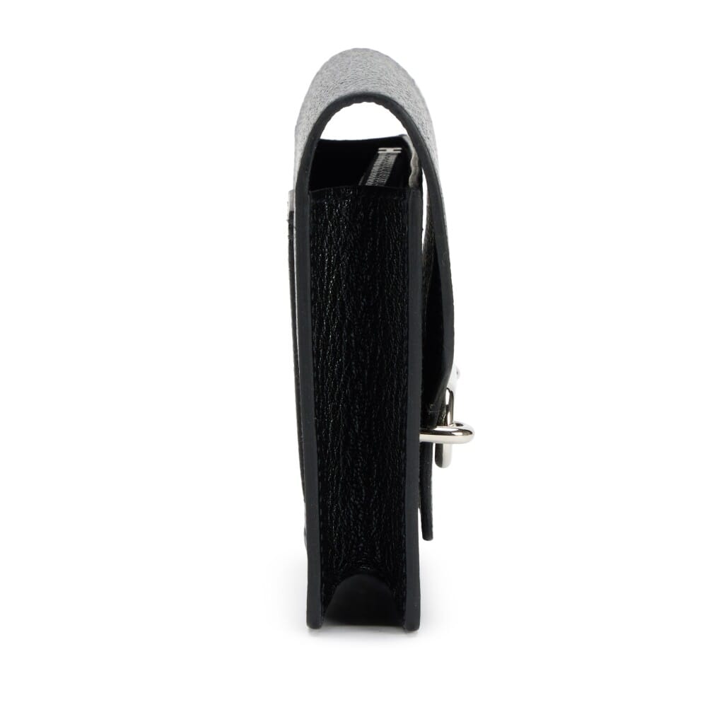 Black Chèvre Mysore Roulis Slim Wallet Palladium Hardware, 2021