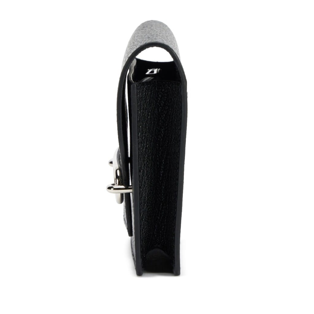 Black Chèvre Mysore Roulis Slim Wallet Palladium Hardware, 2021