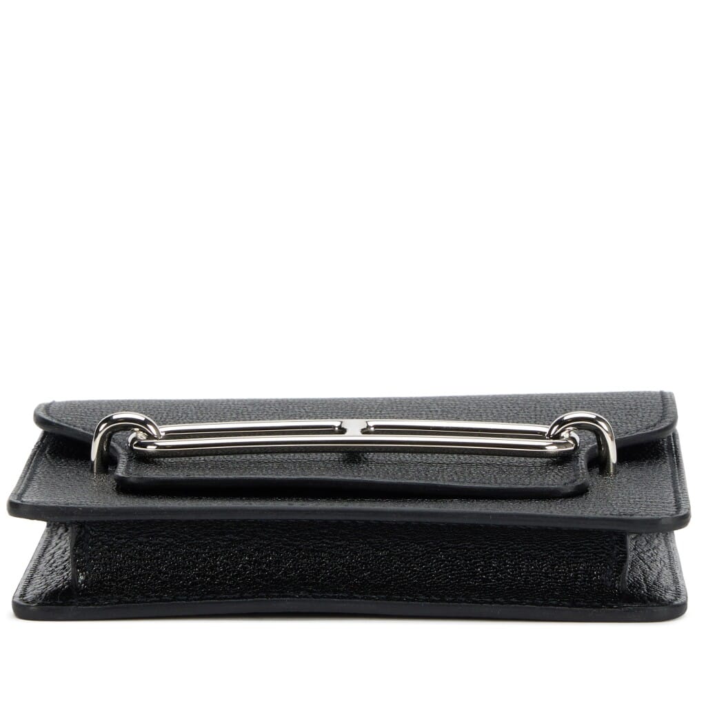 Black Chèvre Mysore Roulis Slim Wallet Palladium Hardware, 2021