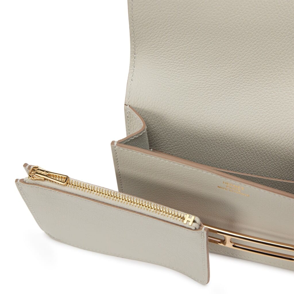 Gris Perle Evercolor Roulis Slim Wallet Permabrass Hardware, 2021