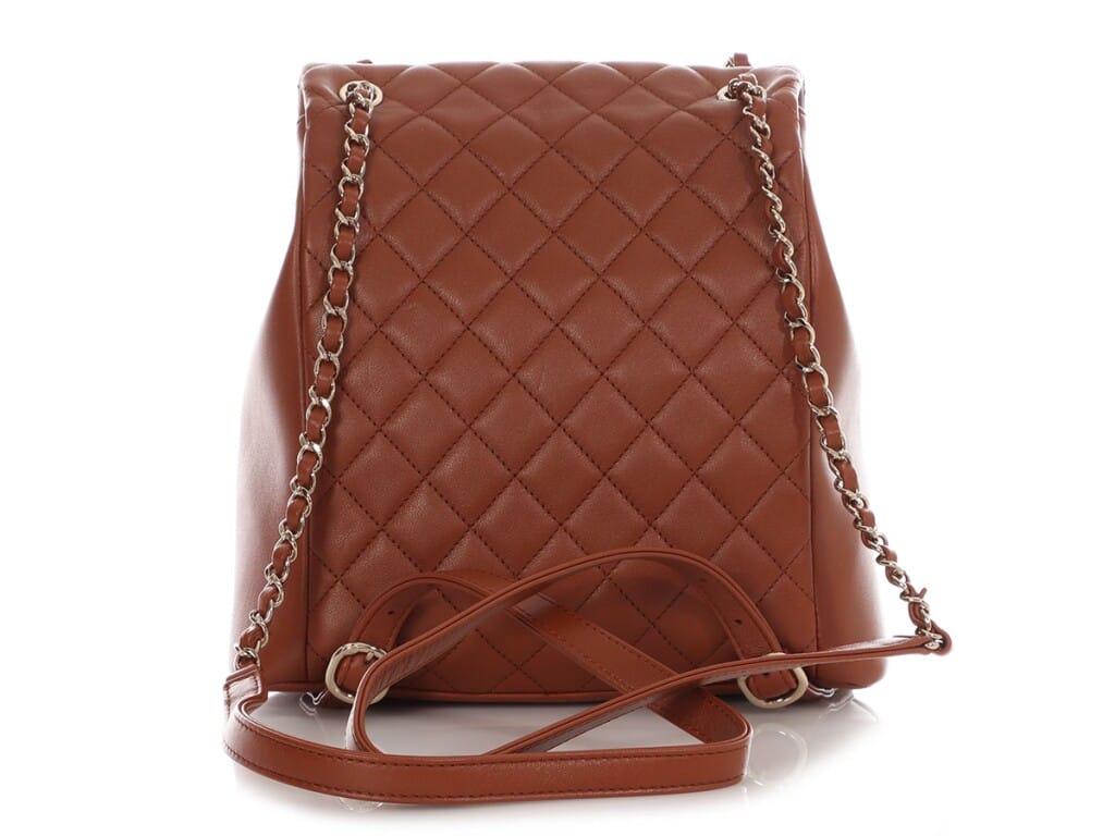 Light Brown Quilted Grained Calfskin Medium Duma Backpack Gold Hardware, 2023