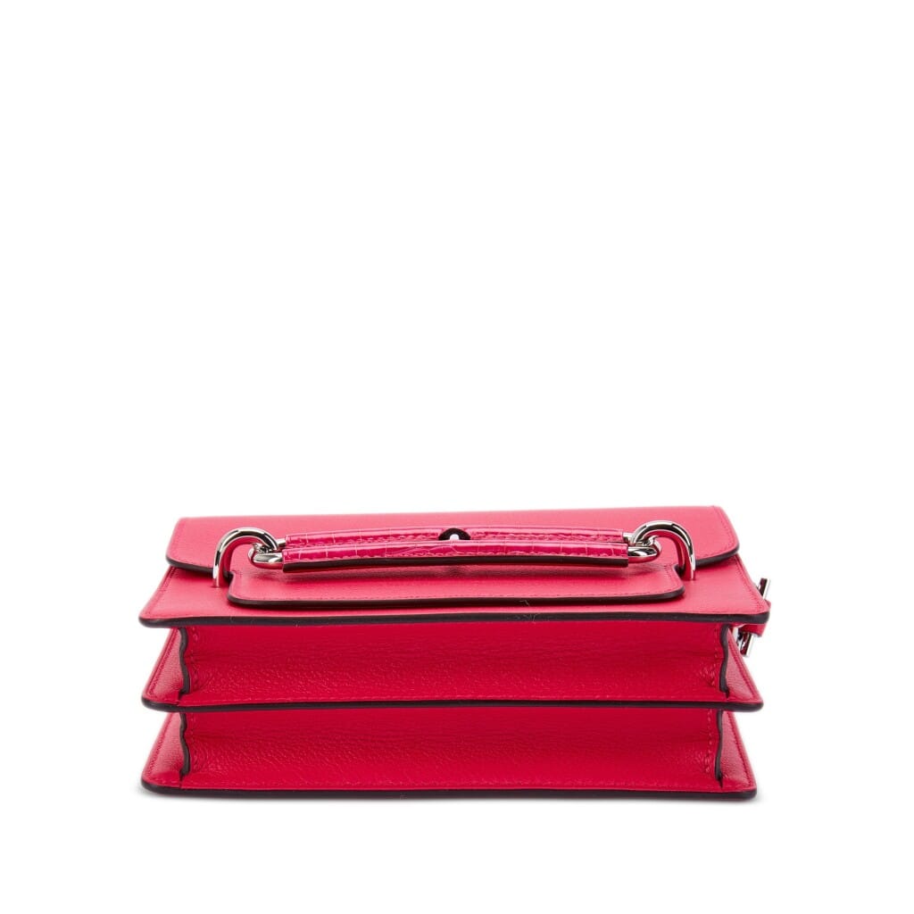 Rose Mexico Evercolor and Alligator Touch Mini Roulis 18 Palladium Hardware, 2021