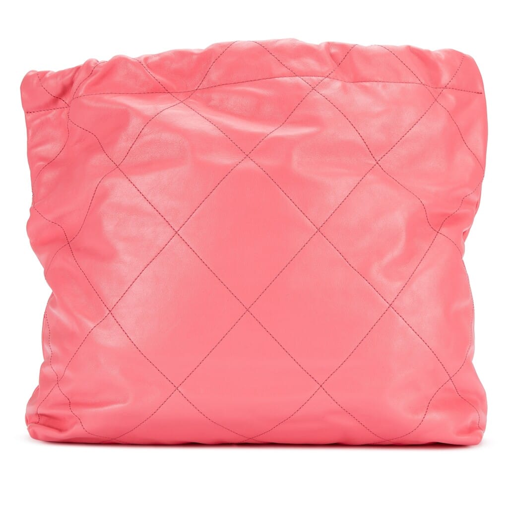 Pink Quilted Calfskin Small Chanel 22 Brushed Gold Hardware