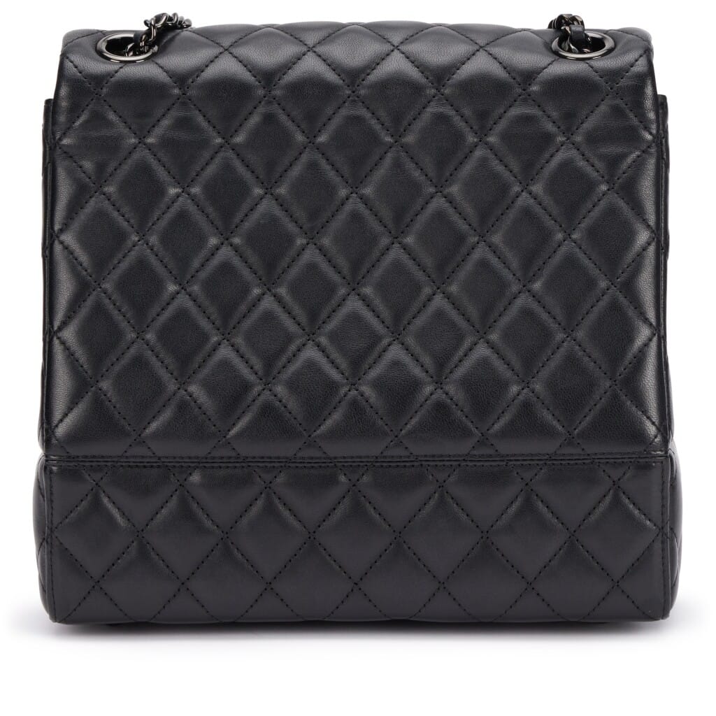 So Black Quilted Lambskin Cockpit Flap Bag Black Hardware, 2016