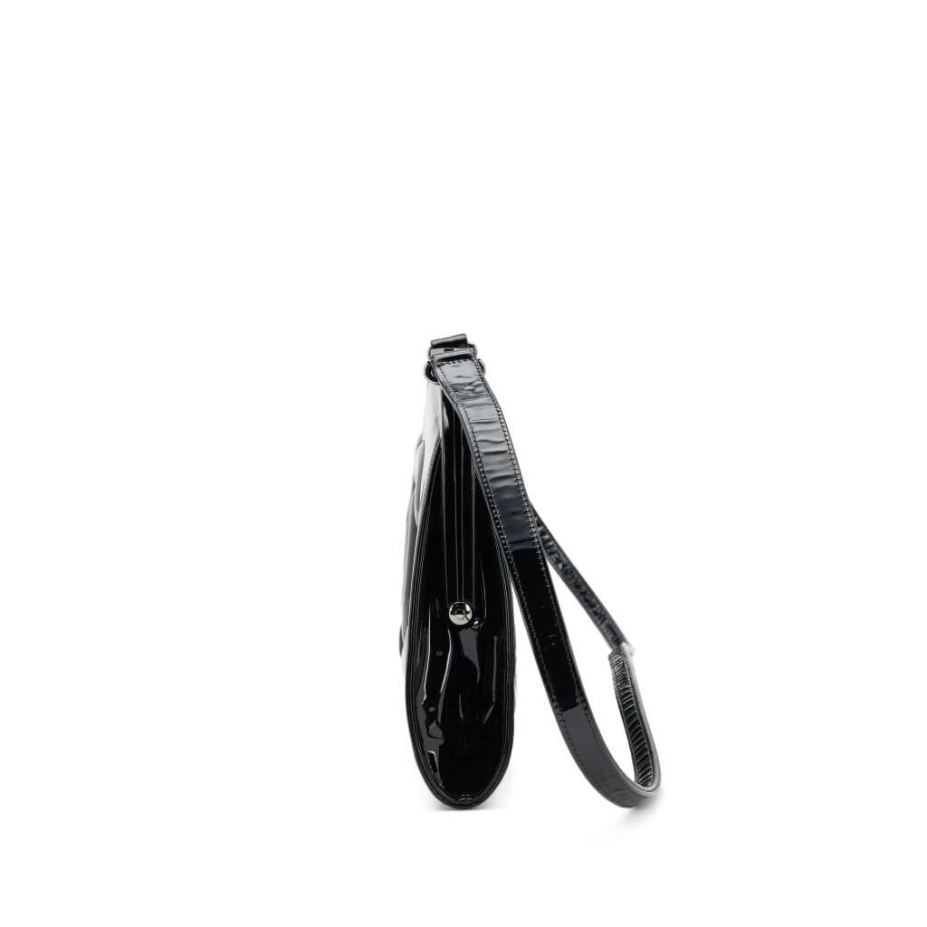 Black Patent Double Split Frame Bag Ruthenium Hardware, 2007