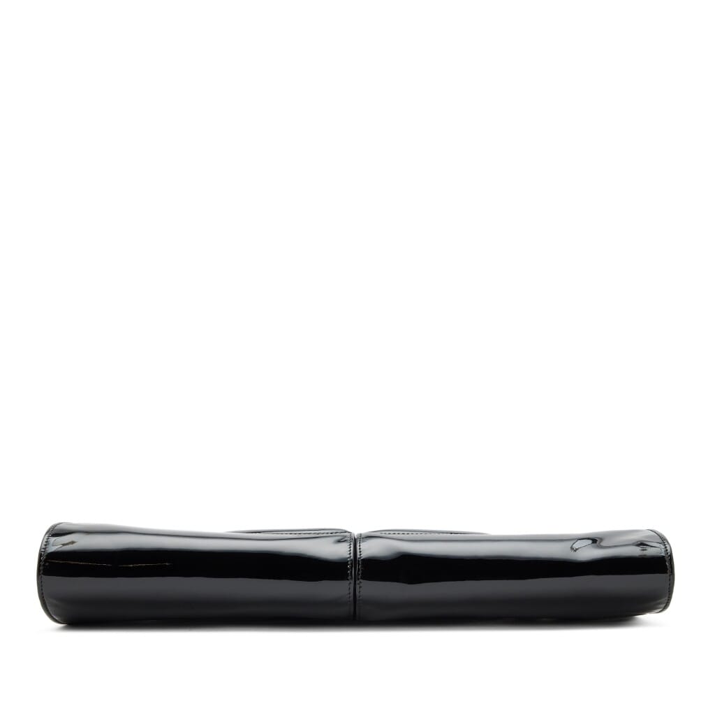 Black Patent Double Split Frame Bag Ruthenium Hardware, 2007