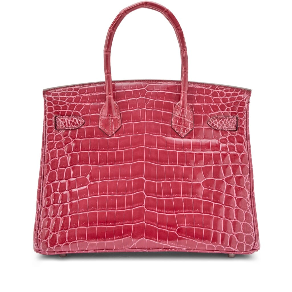 Fuschia Shiny Niloticus Crocodile Birkin 30 Palladium Hardware, 2011