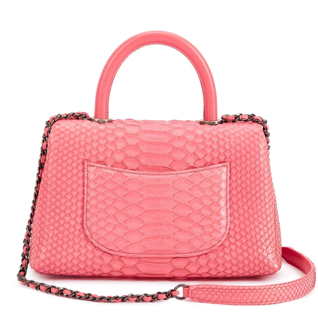 Pink Python Small Coco Handle Ruthenium Hardware, 2016-17
