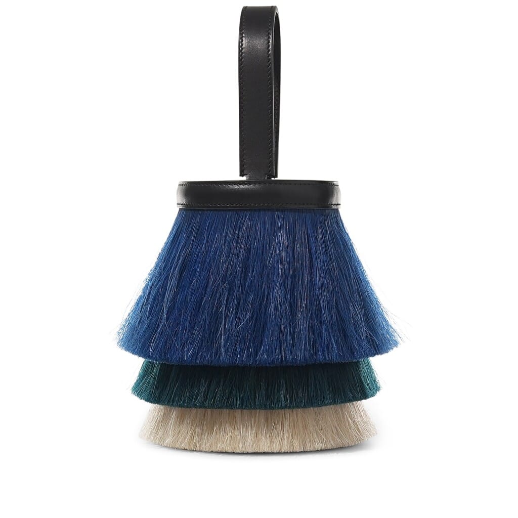 Bleu Thalassa, Vert Fonce and Nata Crin de Cheval Horsehair and Black Evercalf Toupet 18 Palladium Hardware
