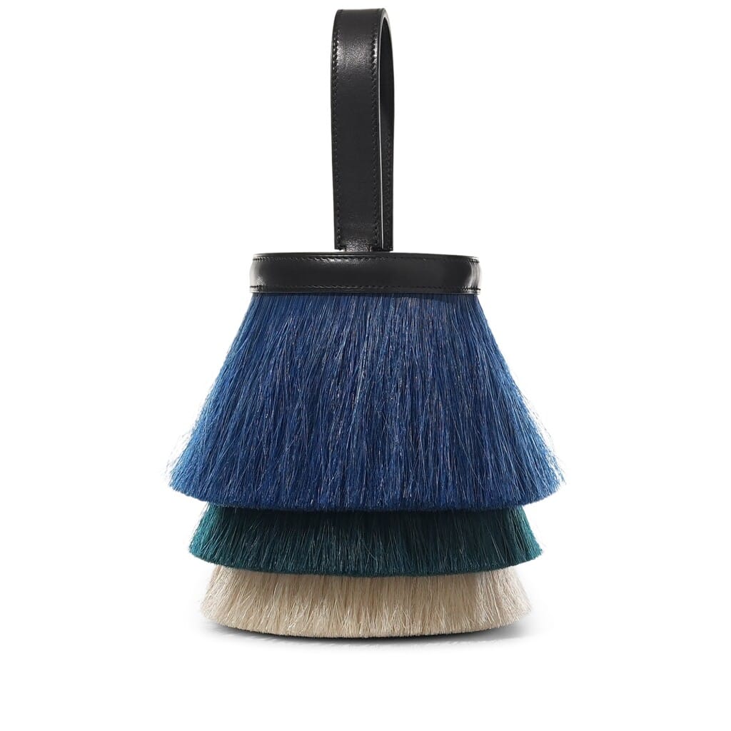 Bleu Thalassa, Vert Fonce and Nata Crin de Cheval Horsehair and Black Evercalf Toupet 18 Palladium Hardware