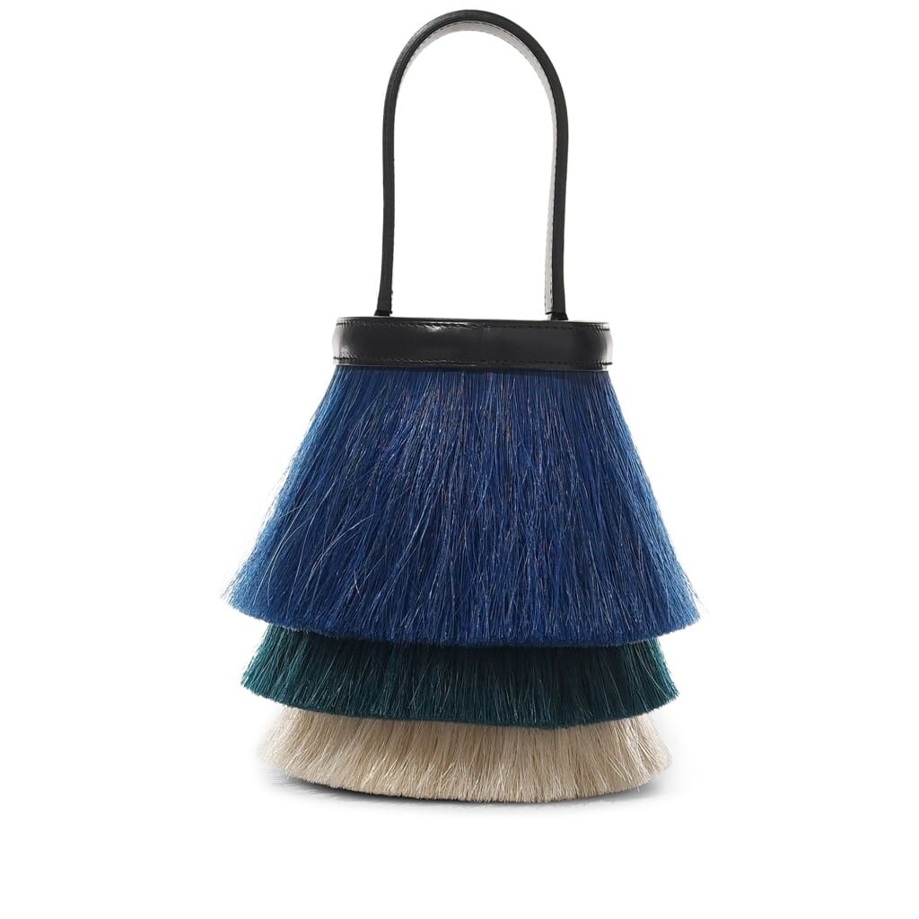 Bleu Thalassa, Vert Fonce and Nata Crin de Cheval Horsehair and Black Evercalf Toupet 18 Palladium Hardware