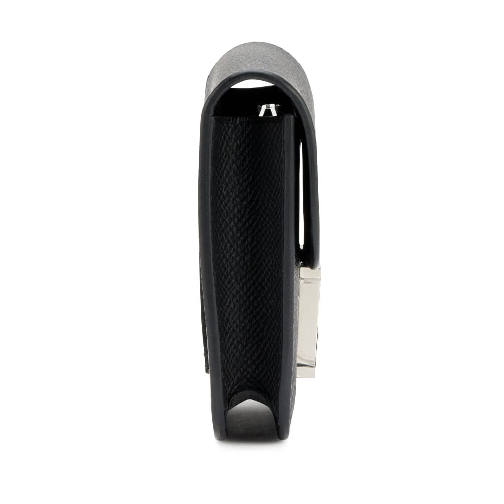 Black Epsom Constance Slim Wallet with Lizard and Palladium Hardware, 2024