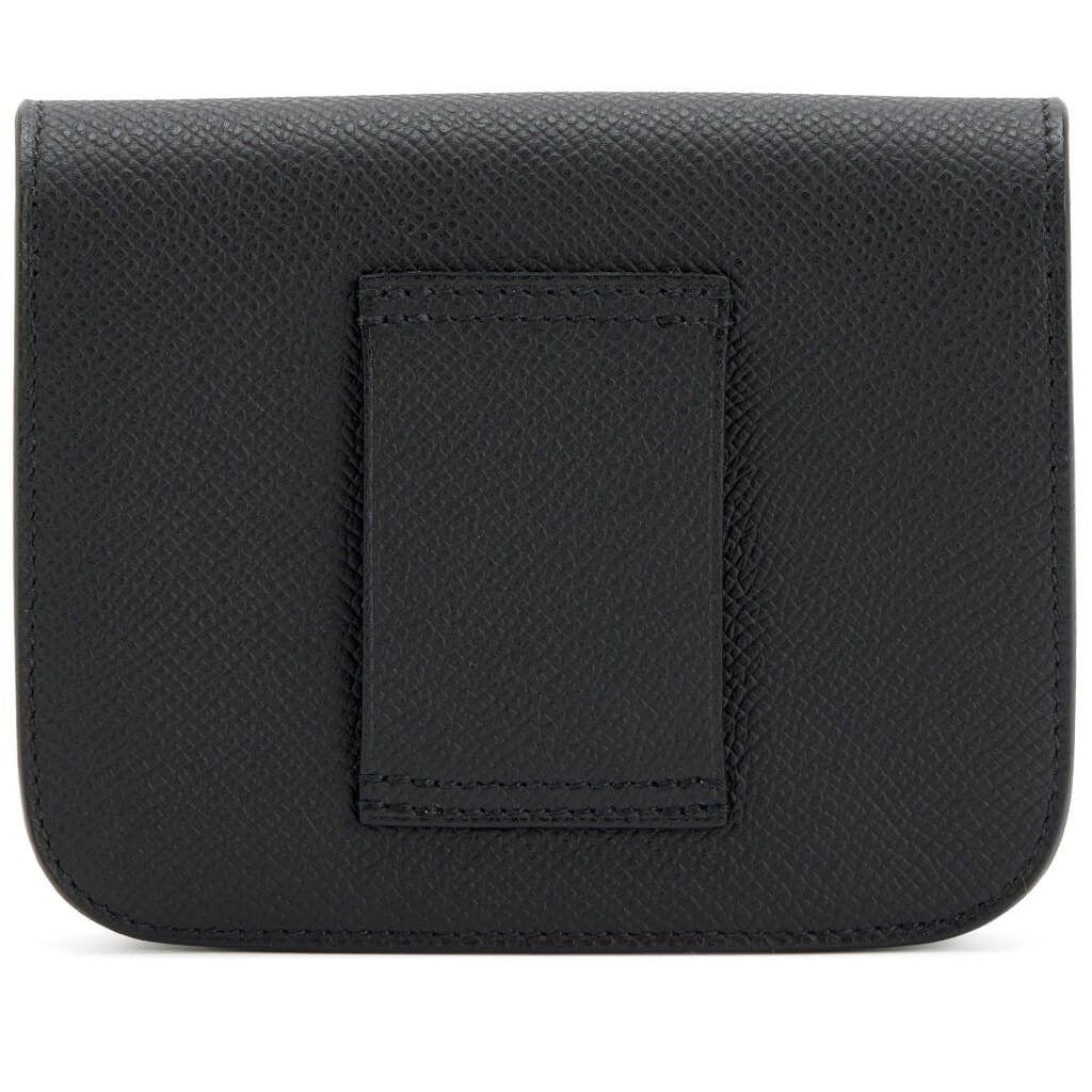 Black Epsom Constance Slim Wallet with Lizard and Palladium Hardware, 2024