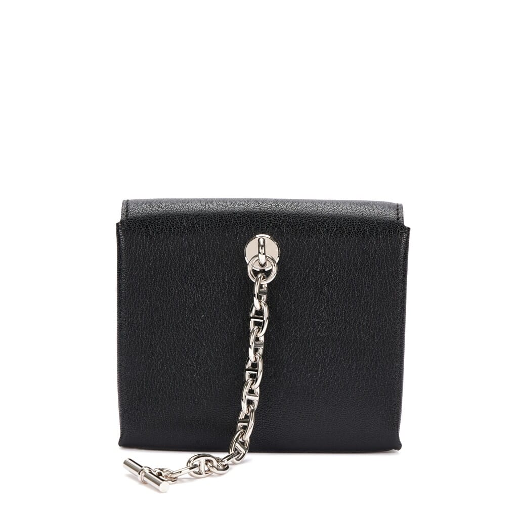 Black Chamkila Chaine d'ancre Compact Wallet Palladium Hardware, 2023