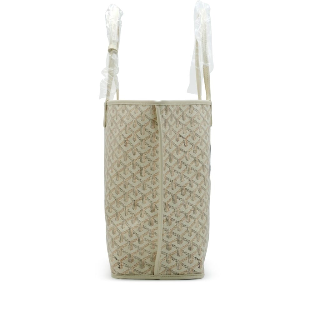 Sand Goyardine Canvas and Chevroches Calfskin Seahorse Embroidery Anjou PM Tote, 2024