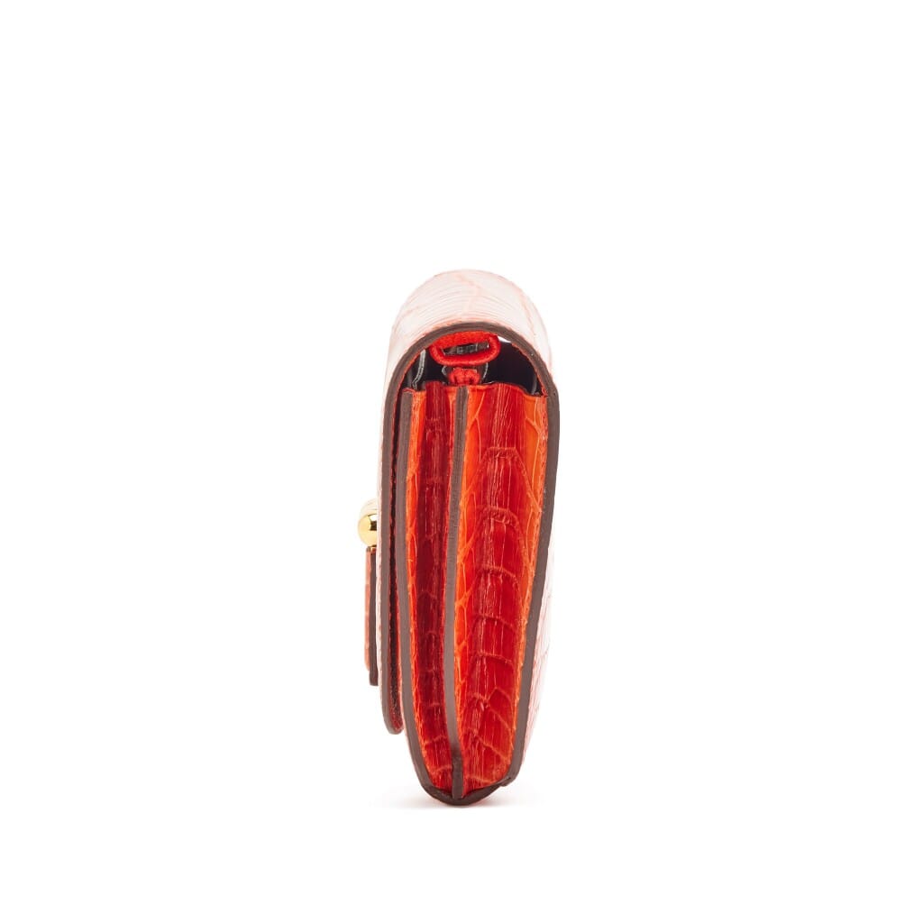 Rouge Indien Shiny Alligator Mini Convoyeur Bag Gold Hardware, 2017