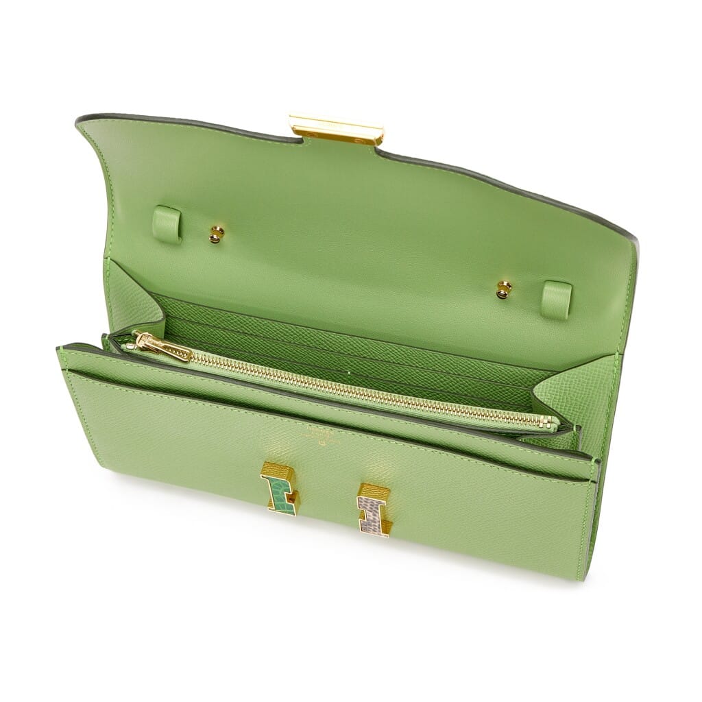 Vert Criquet Epsom Constance-To-Go Cactus and Beige Sable Alligator and Ombre Salvator Lizard Gold Hardware, 2021