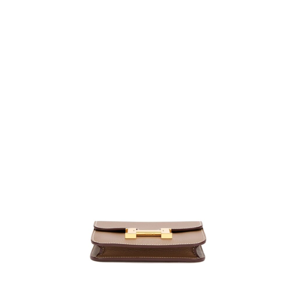 Etoupe Evercolor Constance Slim Wallet Gold Hardware, 2023