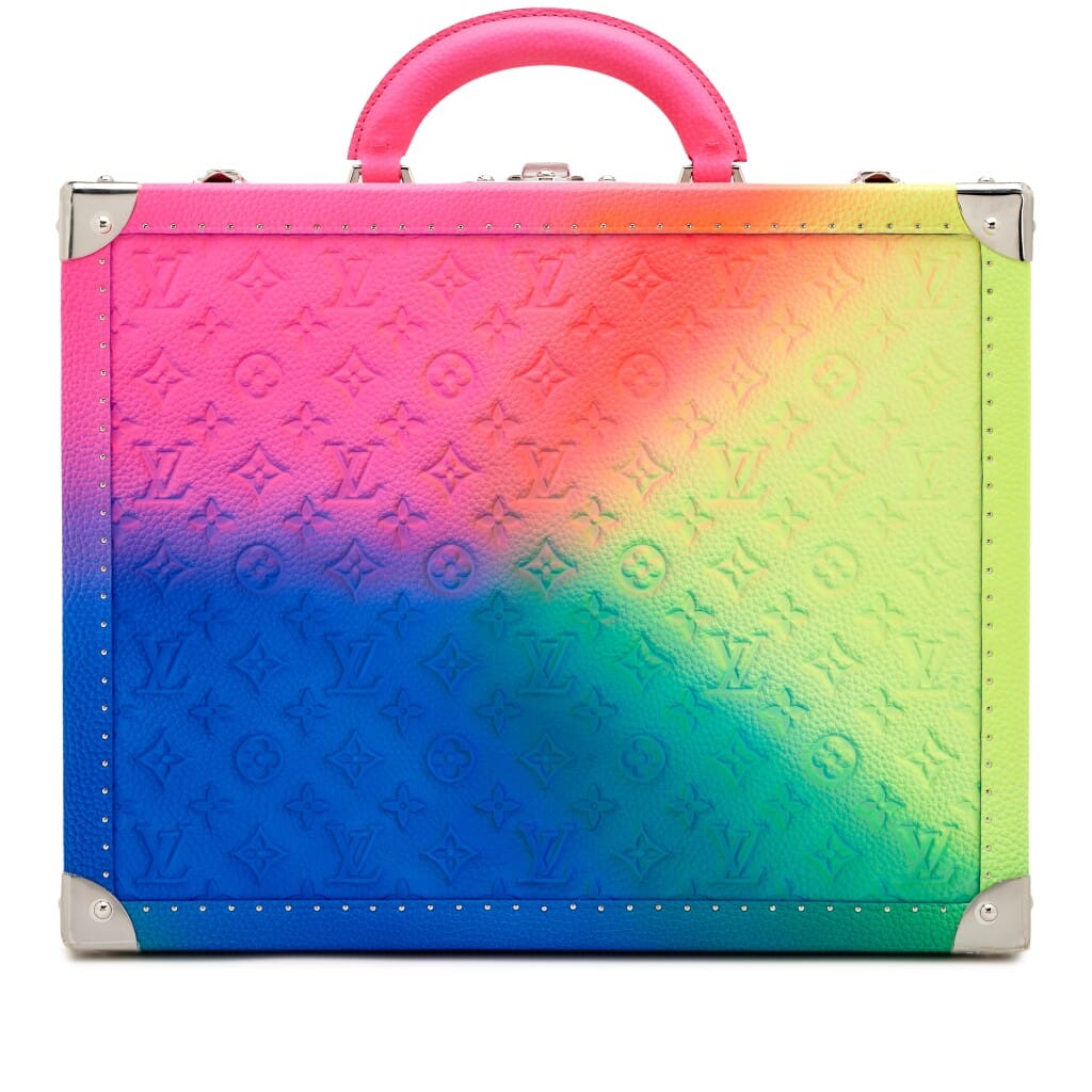 Virgil Abloh Rainbow Taurillon Illusion Cotteville Trunk 40 Silver Hardware, 2022